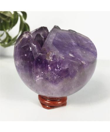 Amethyst Rough Stone Sphere Natural Amethyst Quartz Crystal Cluster Stone Specimen Home Crafts Decoration Gift Geode Ball JIZTGEDM - Buy Online on GoSupps.com
