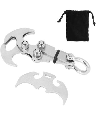 Stainless Steel Climbing Claw - Foldable Grappling Hook & Carabiner for Outdoor Survival Mountaineering & Hiking - Buy Online on GoSupps.com