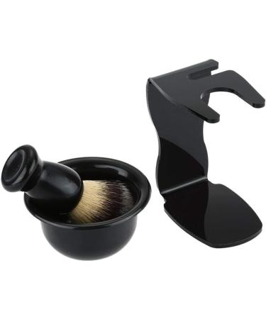 Yardwe Shaving Set | Black Shaving Brush Stand & Bowl | 3-Piece Organizer for Effortless Grooming - Buy Online on GoSupps.com