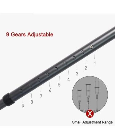 Adult Crutches Crutches Aluminum Height Adjustable Medical Crutches Walking Crutches Portable Folding Crutches Rehabilitation Training Convenient Lucky Star Selfless dedication - Buy Online on GoSupps.com