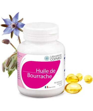 COPMED LABORATORIES - Borage Oil & Vitamin E - Dietary Supplement - Helps Keep Skin Beautiful - Natural Active Ingredients - French Brand - 90 Capsules (Bioplastic Pill Box) - Buy Online on GoSupps.com