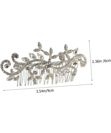 Housoutil Rhinestone Hair Combs Wedding Hair Comb Hair Comb Clips Hair Side Comb Bridal Hair Comb Hair Combs for Wedding Decor Tiara Rhinestones Bride Accessories Zinc Alloy White - Buy Online on GoSupps.com