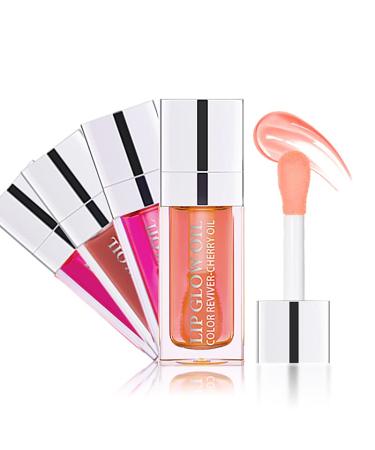 Plumping Lip Oil & Hydrating Lip Gloss | Moisturizing Tinted Lip Balm | Long-Lasting Non-Sticky Lip Care - 007#Raspberry - Buy Online on GoSupps.com
