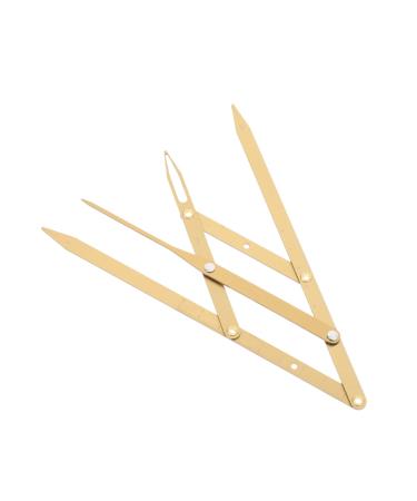 MAGICLULU 1pc Second Generation Scale Metal Eyebrow Shaping Stencil Eyebrow Positioning Ruler Balance 25x5x0.6cm Golden