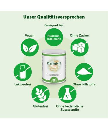 Dr. Jacob's Darm Hit I 210g Vegan Dietary Supplement for Digestion | Histamine Intolerance Support | 84 Portions - Buy Online on GoSupps.com