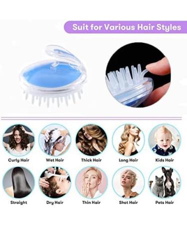 Sigandg 2-Pack Silicone Scalp Massage Brush - Wet & Dry Hair Scalp Stimulator for Improved Circulation & Relaxation - Relaxing Blue - Buy Online on GoSupps.com