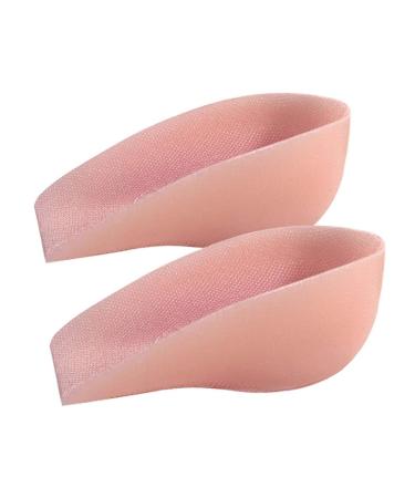 Holibanna 1 Pair Translucent Heightening Insoles Height Increase Feet Cushions Clear Height Increasing Insoles Cup Inserts Shoe Inserts for Heels Women's Pink 11x3.5cm