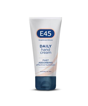 E45 Daily Hand Cream 50 ml E45 Hand Cream for Very Dry Hands - Hand Moisturiser for Dry Skin and Sensitive Skin - Non-Greasy Hand Repair Cream for Soft and Supple Hands - Fast Absorption Formula fragrance free 50 ml (Pack of 1)