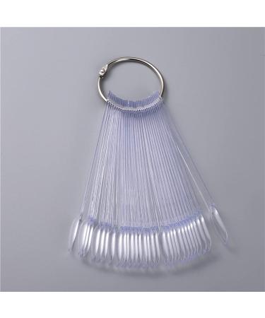 BNG 100-Piece Nail Display Palette - Transparent Nail Tips Sticks with Ring | Salon Exercise Tool & Fan-Shaped Gel Paint Color Card - Buy Online on GoSupps.com