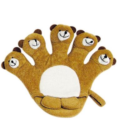 Children's washcloth Kosmetex washcloth in animal shape bear brown