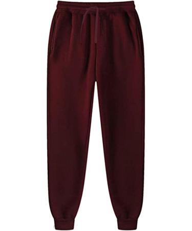 Winter Fleece Men's Sweatshirt and Sweatpants Set - Wine | Hoodie Joggers Tracksuit | Size Large - Buy Online on GoSupps.com