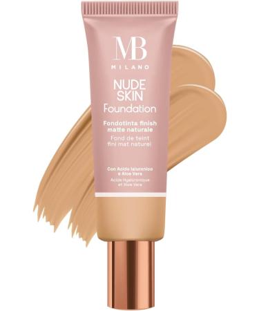  MB MILANO MB Milano - Natural effect tinted base - NUDE SKIN FOUNDATION - SAND 01 - Matte finish - Buy Online on GoSupps.com
