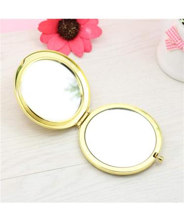 Minkissy Magnifying Compact Mirror Double Sided Travel Makeup Mirror Vintage Round Makeup Mirror Small Pocket Mirror (Random Pattern) - Buy Online on GoSupps.com