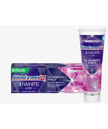 Blend-a-med 3D White Luxe Glamorous White Toothpaste - Sweet Mint 75ml (3-Pack) - Advanced Whitening Formula International Shipping Available - Buy Online on GoSupps.com