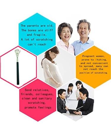 BiAnYC 2-Piece Extendable Back Scratcher - Portable Telescopic Massager for Itching Relief | Creative Gift | Adjustable 21-59 cm - Buy Online on GoSupps.com