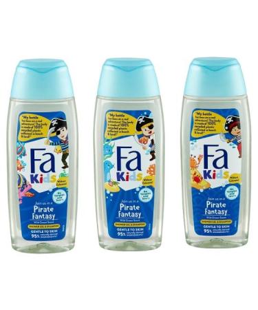 topDeal Fa Kids Pirate World Shower Gel & Shampoo Wild Sea Scent 3 x 250 ml