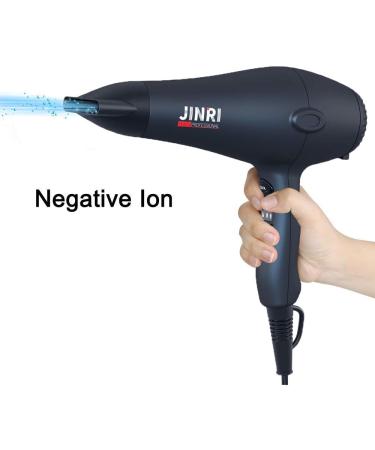 Jinri 1875W Professional Ionic Salon Hair Dryer - Lightweight Corded 2 Speed & 3 Heat Settings with Cool Button Concentrator Diffuser & Styling Pik Comb - International Shipping Available - Buy Online on GoSupps.com