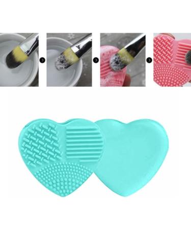 Makeup Brush Silicone Heart-Shaped Makeup Brush Cleaning Brush Heart-Shaped Egg Brush Cleaning Tool Beauty Brush(Green) - Buy Online on GoSupps.com