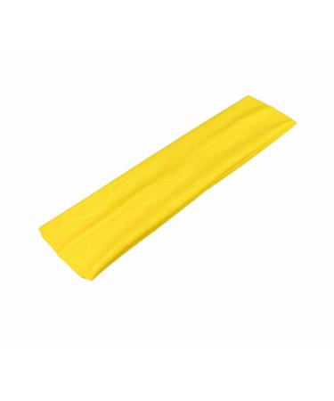 WESTEND CHOICE 5cm Wide Headbands Plain Stretchy Kylie Head Band Bandeau Unisex Headbands for Women & men Soft Hair Band Gym Exercise Yoga Headband (Yellow) - Buy Online on GoSupps.com