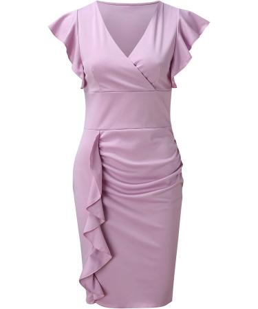 Buy Briskorry V-Neck Floral Business Dresses for Women - Elegant Summer Festival & Party Dresses in XXL - Vintage Ruffled Hem Style - Buy Online on GoSupps.com