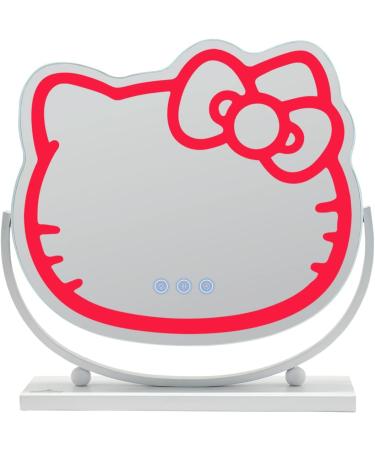 Hello Kitty Kawaii Desk Mirror with Lights | Touch Sensor Dimmer | Multi-Color LED Strip Light | Adjustable Tilt | Metal Base - Buy Online on GoSupps.com