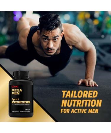 GNC Mega Men Sport Multivitamin | Performance, Muscle Function, and General Health | 180 Count 180 Count (Pack of 1) - Buy Online on GoSupps.com