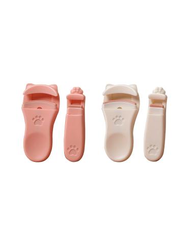 2 Sets Cat Paw Eyelash Curler Mini Eyelash Curler Professional Eyelash Curling Tool for Eyelash