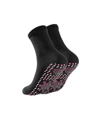 Self-heated Tourmaline massage socks warm heated massage socks therapy thermosocks foot warmers frost protection breathable sock heating foot massage socks for winter black