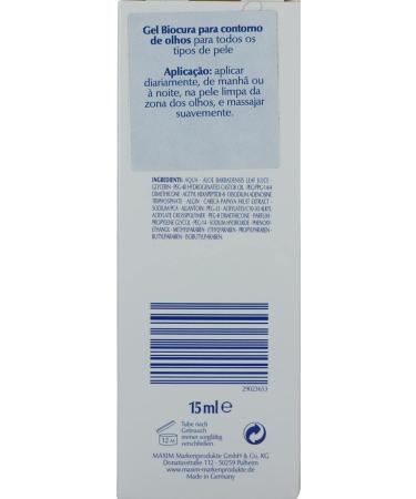  Lacura BIOCURA Beauty Eye Gel with Mimox and Aloe Vera Special Care for All Skin Types 15 ml - Buy Online on GoSupps.com