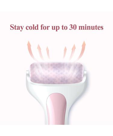 Iborria Ice Scooter for Face - Double Roller Heads Cold Relief Face Massager for Swelling & Migraines (Pink) - Buy Online on GoSupps.com