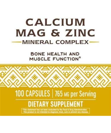 Nature's Way Calcium Magnesium Zinc Capsules - 765 mg, 100 Count for Bone & Immune Support - Buy Online on GoSupps.com