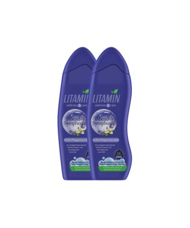 2 Pack Litamin evening symphony fragrance foam bathroom (2 x 750ml)- with lavender & vanilla essence gently cleans and contains no microplastic particles is paraben and silicone-free