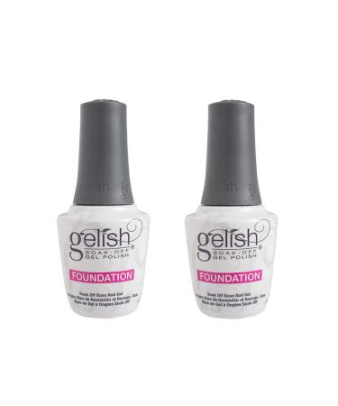 Gelish Harmony 0.5 Fluid Ounce Soak-Off Foundation Gel Nail Polish Base (2 Pack)