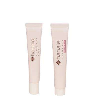 Hanalei Lip Treatment Bundle (Clear and Mauve Pink) | Made with Kukui Oil Shea Butter Agave and Grapeseed Oil Soothe Dry Lips (Cruelty free Paraben free) - Buy Online on GoSupps.com