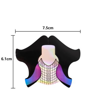 120 Self-Adhesive Swallow Nail Templates | Colorful Gel Nail Stencils for Extensions - Purple Stencil Designs - Buy Online on GoSupps.com