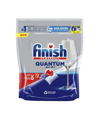 FINISH Quantum Powerball Dishwasher Pods Dishwasher Detergent Liquid Dishwasher Soap All in 1 72ct Dishwasher Tablets