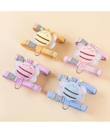 HAZARA Cute bee decorated escape-proof cat carrier anti-breakaway cat leash for outings adjustable cat leash chest and back cat leash-blue||M blue M - Buy Online on GoSupps.com