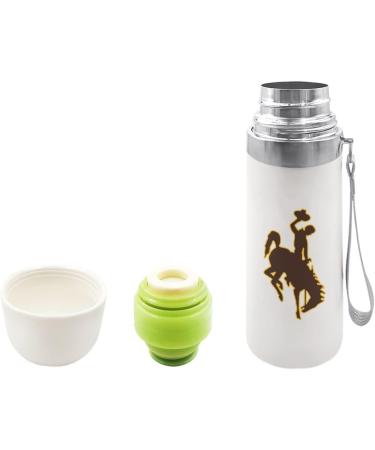 Wyoming Logo Insulated Water Bottle 19 OZ Stainless Steel Travel Mug For Drink Sports Camping Hiking Outdoors - Buy Online on GoSupps.com