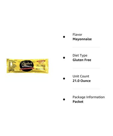 Dukes Mayonnaise Packets 50 Pack - Sugar-Free, Low Carb, Gluten Free Individual Servings - Omega-3 Rich Mayo in Tear-Open Disposable Packs - Perfect for Parties! - Buy Online on GoSupps.com
