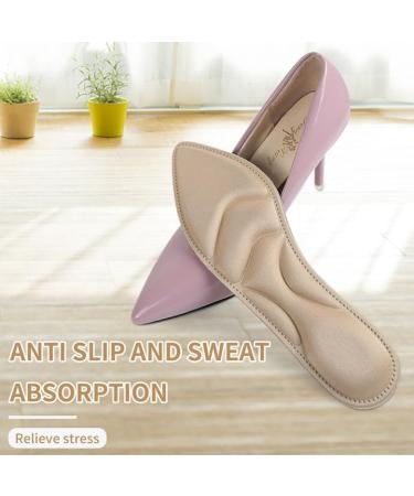 2 Pairs Women's High Heel Insoles | Breathable Arch Support & 5D Sponge Comfort | Ideal for Barefoot Wear - Beige - Buy Online on GoSupps.com