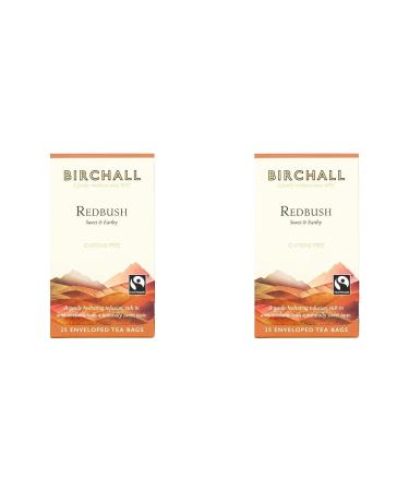 Birchall Tea Bags Cederberg Redbush Tea Fruit and Herbal Tea Gift Set Caffeine Free Tea Bursting with Full Flavour Perfect Vegan Gifts 25 Enveloped Plant Based Prism Tea Bags (Pack of 2) 25 Count (Pack of 2)