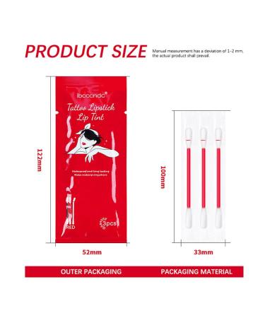 SWETIYOU Tattoo Lipstick Cotton Swab Set - 24Pcs Waterproof Non-Stick Q Tip Lip Tint Stain for Long Lasting Cute Lip Makeup - Buy Online on GoSupps.com