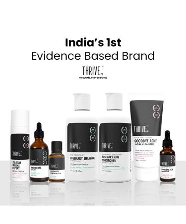 Thrive.Co Rosemary Water Hair Spray | With 100% Natural Rosemary Extract Rice Water & Hyaluronic Acid | For Hair Growth Hair Fall Control Hair Conditioning & Hair Shine | Men & Women 100ml - Buy Online on GoSupps.com