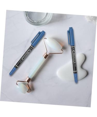 FOMIYES 5pcs Waterproof Brow Pencil Beauty Marker Tattooing Mapping Tool Eyebrow Pencil Cosmetic Makeup Pen 13.9x1.8cm Blue - Buy Online on GoSupps.com