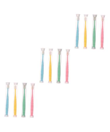 Beavorty 12 pieces wangan hair toothbrush hairy toothbrush oral care toothbrush brisk micro nano toothbrush micro nano hand toothbrush gums 1 piece (1 Pack) different colors x 3 pieces