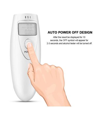 Digital White Breathalyzer Analyzer - Portable Handheld Alcohol Tester for Accurate Alcohol Analysis - Buy Online on GoSupps.com