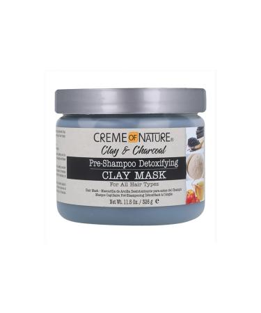 Creme Of Nature Clay & Charcoal Pre-Shampoo Clay Mask 11.5 Ounce (Pack of 2)