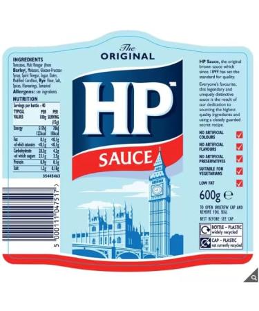 HP Brown Sauce- Low in Fat - No Artificial Colours Flavours or Preservatives - Suitable for Vegetarians - 2 x 600g - Buy Online on GoSupps.com