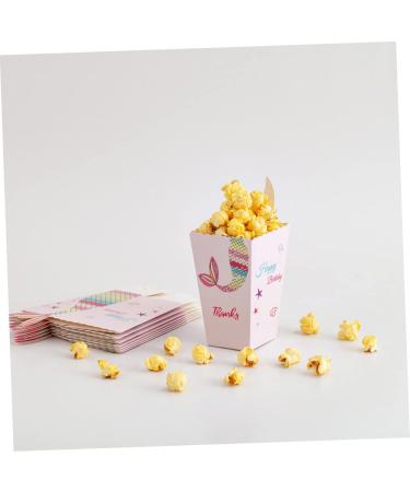 Zerodeko 12pcs Boxes Mermaid Chip Box Mermaid Popcorn and Chips Boxes Popcorn Cone Bags Cookie Container Popcorn Packing Boxes Popcorn Container Baking Boxes White Cardboard Paper Snack Box - Buy Online on GoSupps.com