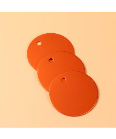 Milists 25-Piece Aluminum Alloy Blank Tags for Pets | Round Dog ID Tags with Hole | DIY Dog Accessories (Orange 5cm/1.4in) - Buy Online on GoSupps.com